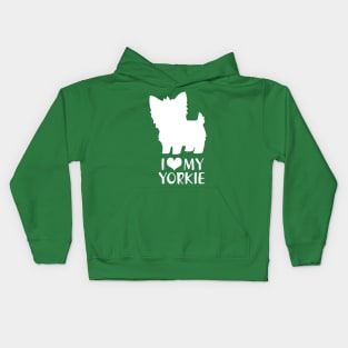 I Love My Yorkie Kids Hoodie